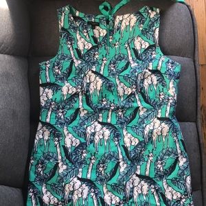 Blue and White Print Women’s Shift Dress